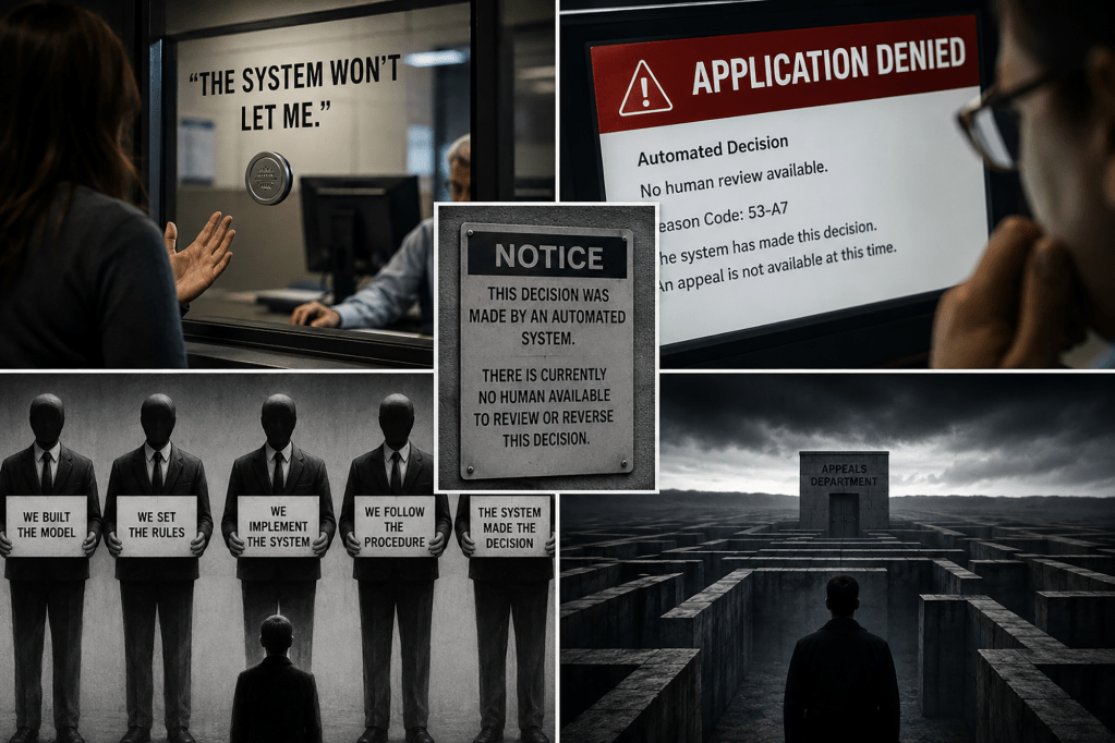 The System Won’t Let Me: How AI Turned Bureaucracy Into an Alibi